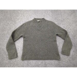 Vintage J Crew Pullover Mens Medium Gray‎ Sweater 100% Wool Made in Thailand Y2k